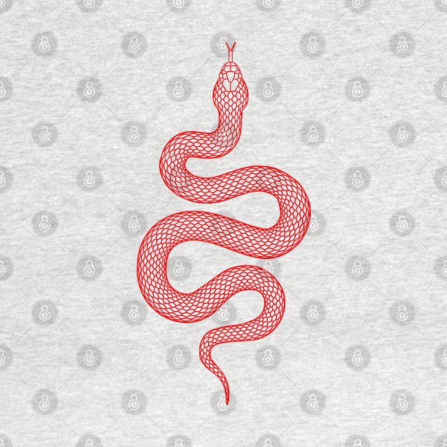 Snake Illustration minimalist aesthetic by Vity